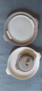 Goedewaagen serveerschalen botervloot wit pastelgroen grijs, Antiek en Kunst, Ophalen of Verzenden