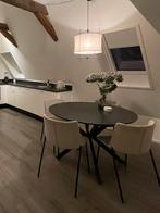 Eettafel met stoelen, Huis en Inrichting, Tafels | Eettafels, Ophalen, 100 tot 150 cm, Rond, Zo goed als nieuw