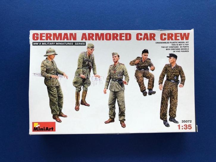 Miniart 35072 German AMORED CAR CREW 1/35, Hobby en Vrije tijd, Modelbouw | Figuren en Diorama's, Nieuw, 1:35 tot 1:50, Ophalen of Verzenden