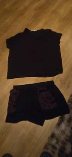 Bordeaux set femilet- T-shirt en shorts, Kleding | Dames, Ophalen of Verzenden