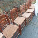 Set van 6 Rietstoelen, Ophalen, Gebruikt, Bruin, Vijf, Zes of meer stoelen