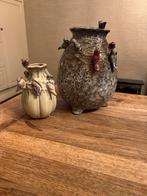 Daan Kromhout Vazen met Vogels - Set van 2, Gebruikt, Overige kleuren, Aardewerk of Porselein, Ophalen of Verzenden