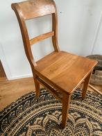 4 massieve houten stoelen, Huis en Inrichting, Stoelen, Ophalen, Bruin