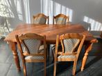 4 stoelen voor de eetkamer, Huis en Inrichting, Stoelen, Ophalen, Hout, Gebruikt, Bruin