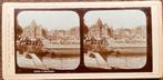 STEREOFOTO Kloveniersburgwal Nieuwmarkt Waag AMSTERDAM 1880, Verzenden, Foto, Zo goed als nieuw, Gebouw
