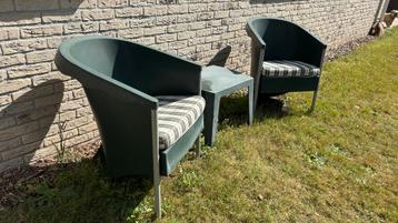 Tuinstoelen set - Kunststof groen beschikbaar voor biedingen