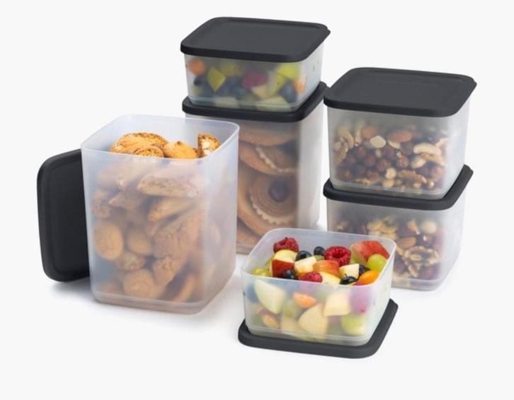 TUPPERWARE Cubix set 3/6-delig - voorraaddozen - koelkast, Huis en Inrichting, Keuken | Tupperware, Nieuw, Ophalen of Verzenden