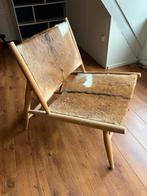 Unieke Stoel met Huid Bekleding, Gebruikt, Bruin, Ophalen of Verzenden, Eén