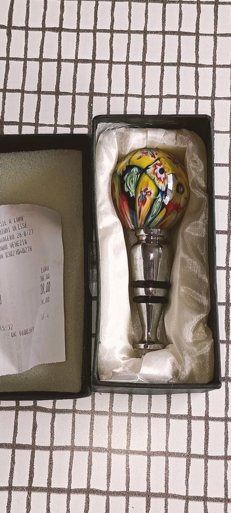 Murano Glas Wijnstop - Handgemaakt, Antiek en Kunst, Antiek | Glas en Kristal, Ophalen of Verzenden