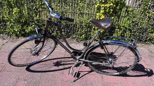 Sparta damesfiets Somerset zilver-rood, Fietsen en Brommers, Fietsen | Dames | Damesfietsen, Gebruikt, Sparta, Versnellingen, 56 cm of meer