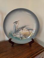 Wandbord Royal Jubilee met Reigers. Hand painted, Antiek en Kunst, Ophalen of Verzenden