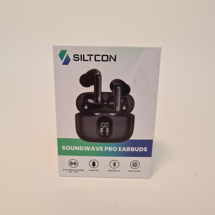 Siltcon Universele Draadloze Oordopjes|ANC+ENC |Zwart |Nieuw, Telecommunicatie, Mobiele telefoons | Oordopjes, Nieuw, Ophalen of Verzenden