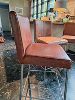 Leren design barkrukken, Ophalen, Gebruikt, Met voetsteun, 60 tot 90 cm