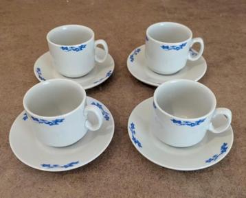 Cambridge Porseleinen 4 espresso kopjes + schoteltjes beschikbaar voor biedingen