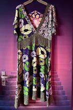 Fleurige zomerjurk met bloemen en v-hals maat 46 nu 19,99€, Maat 46/48 (XL) of groter, Ophalen of Verzenden, Zo goed als nieuw