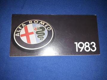 folder Alfa Romeo programma 1983 beschikbaar voor biedingen