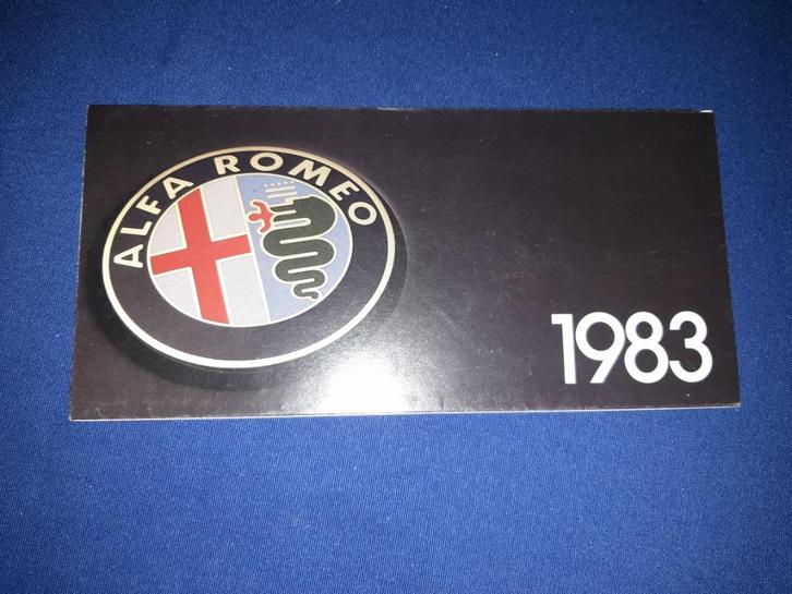 folder Alfa Romeo programma 1983, Boeken, Auto's | Folders en Tijdschriften, Zo goed als nieuw, Alfa Romeo, Ophalen of Verzenden