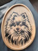 Pomeriaan hond op hout, Verzenden, Nieuw
