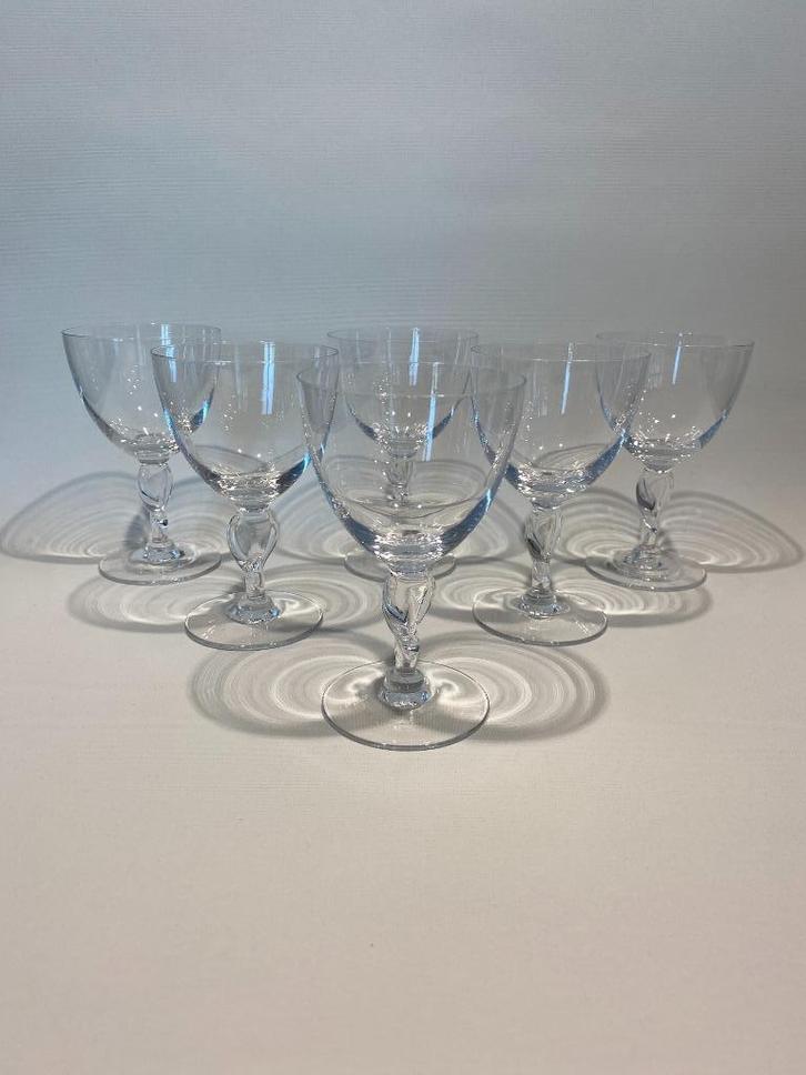 6x vintage borrelglazen kristal, Antiek en Kunst, Antiek | Glas en Kristal, Ophalen of Verzenden