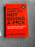 De Edele Kunst van Not Giving a F*ck - Mark Manson, Boeken, Ophalen of Verzenden, Gelezen, Overige onderwerpen