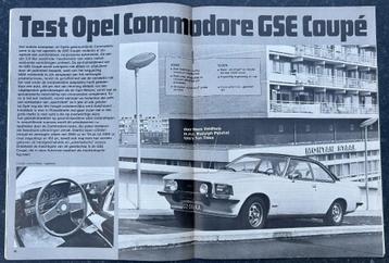 Opel Commodore B GSE test in Autovisie 1973 beschikbaar voor biedingen