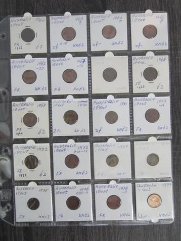 Te Koop 271 munten uit Australië van 1921 tot 1999 beschikbaar voor biedingen