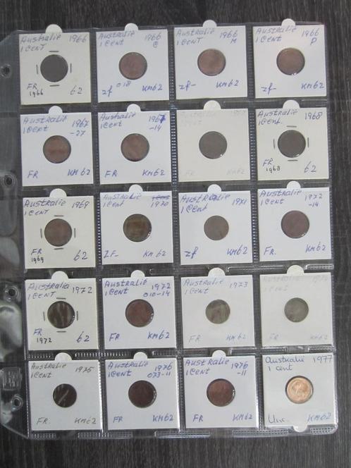 Te Koop 271 munten uit Australië van 1921 tot 1999, Postzegels en Munten, Munten | Oceanië, Losse munt, Zilver, Ophalen of Verzenden