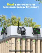 Ctronics 5MP Solar Security Camera Outdoor Draadloos, Wit, Ophalen of Verzenden, Nieuw, Buitencamera