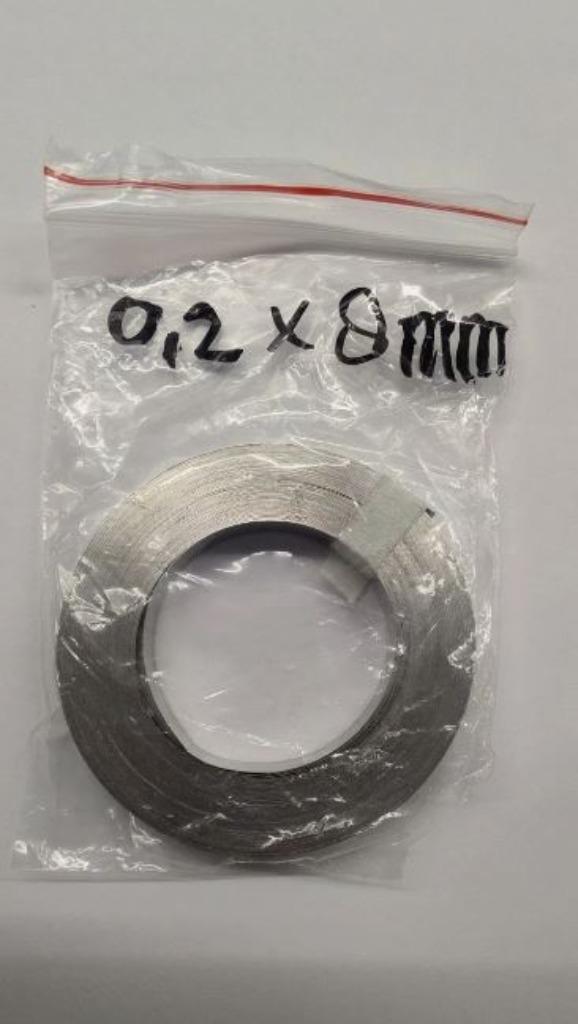 Nikkel strip. 0.2mm x 8mm x 2 meter. 18650 accu spot lassen, Hobby en Vrije tijd, Elektronica-componenten, Nieuw, Ophalen of Verzenden