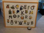 Geborduurde Nijntje ABC inclusief lijst, Ophalen, Zo goed als nieuw, Handborduren, Borduurpakket