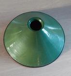 Groen emaillen lampenkapje. Brocante, Ophalen of Verzenden