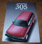 brochure Peugeot 305 Break  1988, Nieuw, Overige merken, Ophalen of Verzenden