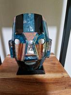 Vintage Maya Azteek Masker - Parelmoer & Abalone, Antiek en Kunst, Kunst | Beelden en Houtsnijwerken, Ophalen of Verzenden
