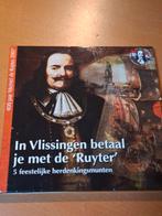 5 Herdenkingsmunten 400 jaar Michiel de Ruyter 2007, Ophalen of Verzenden, Koningin Beatrix, Euro's