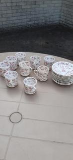 9 antieke mokkakopjes m lief roze bloemetjes decoratie, Ophalen, Overige typen, Zo goed als nieuw, Overige stijlen