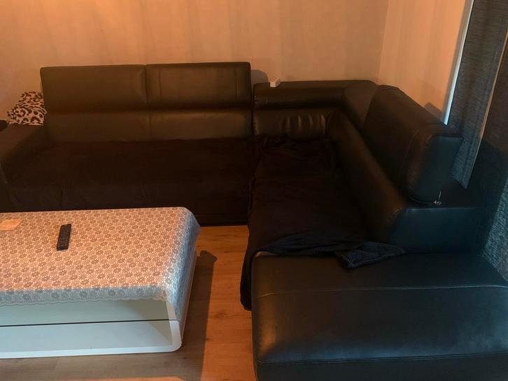 Hoekbank met Gebruikerssporen - Comfortabel!, Huis en Inrichting, Banken | Complete zithoeken, Gebruikt, Leer, Ophalen