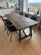 Eetkamertafel met 6 stoelen, Ophalen, 200 cm of meer, 50 tot 100 cm, Zo goed als nieuw