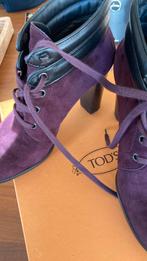 Tod's Enkellaarsjes Bordeaux/Paars Maat 38,5, Kleding | Dames, Schoenen, Ophalen of Verzenden, Zo goed als nieuw, Rood, Lage of Enkellaarzen