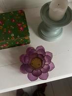 Retro Waxinelichthouder Lelieblad Schelp, Huis en Inrichting, Woonaccessoires | Kandelaars en Kaarsen, Overige materialen, Gebruikt