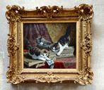 Cornelis Raaphorst 1875-1954 == poesjes == doek 35 x 40 cm, Ophalen of Verzenden