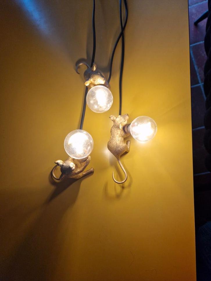 Schattige Muizen Lampjes - Uniek Design!, Huis en Inrichting, Lampen | Hanglampen, Zo goed als nieuw, Minder dan 50 cm, Kunststof