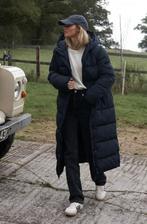 Lange donsjas marineblauw / navy blue maat M H&M ARKET, Maat 38/40 (M), Blauw, Ophalen of Verzenden, Zo goed als nieuw