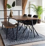 Dutchbone Alagon Eettafel 200 x 90 cm | Van €1049, nu, Dutchbone, Nieuw, Dutchbone, 150 tot 200 cm