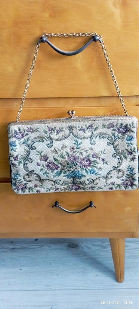 Vintage fifties tas dames origineel en puntgaaf!, Sieraden, Tassen en Uiterlijk, Tassen | Damestassen, Zo goed als nieuw, Ophalen of Verzenden