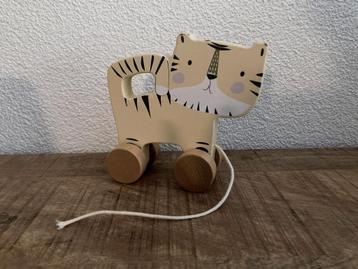 Little Dutch houten trekdier tijger. Goede staat. 13 cm hoog beschikbaar voor biedingen