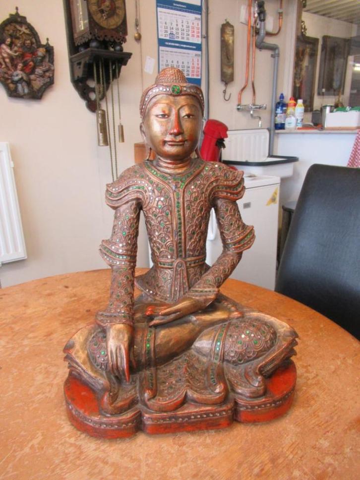 oer 11663 vintage boeddha hoog 47 cm, Antiek en Kunst, Antiek | Overige Antiek, Ophalen