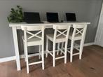 Hoge laptoptafel + 3 stoelen, Ophalen, Zo goed als nieuw