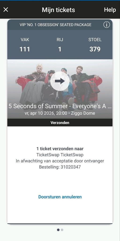 5 seconds of summer tickets VIP zitplaatsen, Tickets en Kaartjes, Concerten | Rock en Metal, Twee personen, Hard Rock of Metal