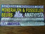 Mineralenbeurs Amathysta 01-11-2025 te Purmerend, Verzamelen, Mineralen en Fossielen, Ophalen of Verzenden, Overige typen