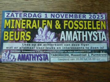 Mineralenbeurs Amathysta 01-11-2025 te Purmerend beschikbaar voor biedingen